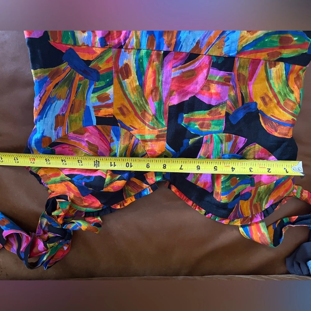 Farm Rio Colorful Abstract Banana Women's Dress - Picture 9 of 10